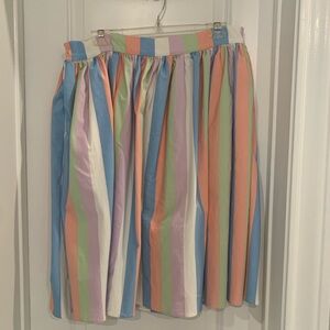 Pastel Striped Women's Circle Skirt by Bettie Page